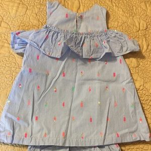 Girls Kate Spade linen dress with bloomers
